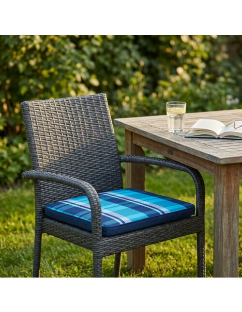 Cuscino per sedia REAL quadri blu