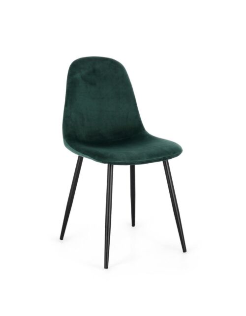 BIZZOTTO sedia imbottita NEW IRELIA nero – verde velluto
