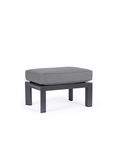 BIZZOTTO Sgabello da giardino con cuscino HENDRIX in colore antracite PG61_0663612