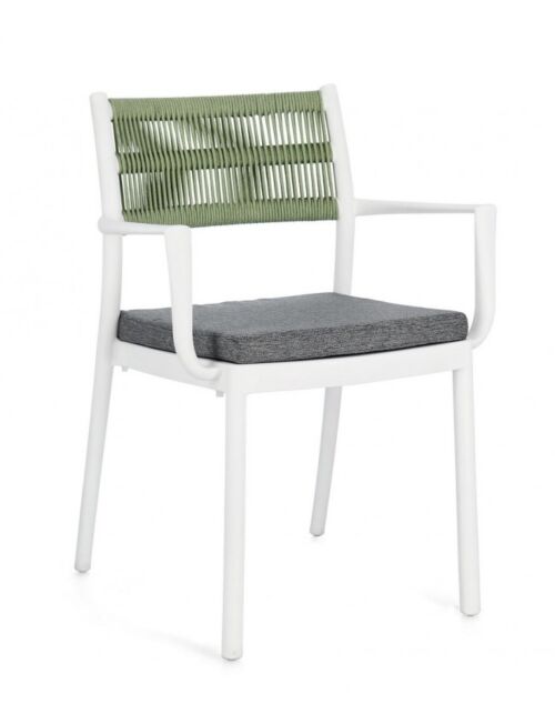 BIZZOTTO SEDIA C-BR C-C ALVIN BIANCO/VERDE