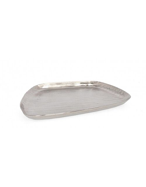BIZZOTTO VASSOIO DECORATIVO CHISEL ARGENTO 30X28