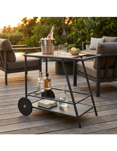 Carrello di servizio MAXWELL color antracite