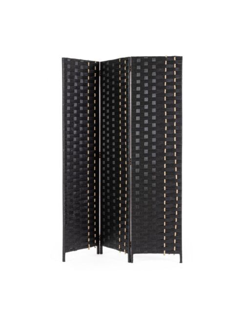BIZZOTTO paravento 3-ante JALILA colore nero 135×180 cm