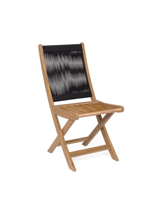 BIZZOTTO sedia da giardino pieghevole DANUBIO nera – FSC 0806990