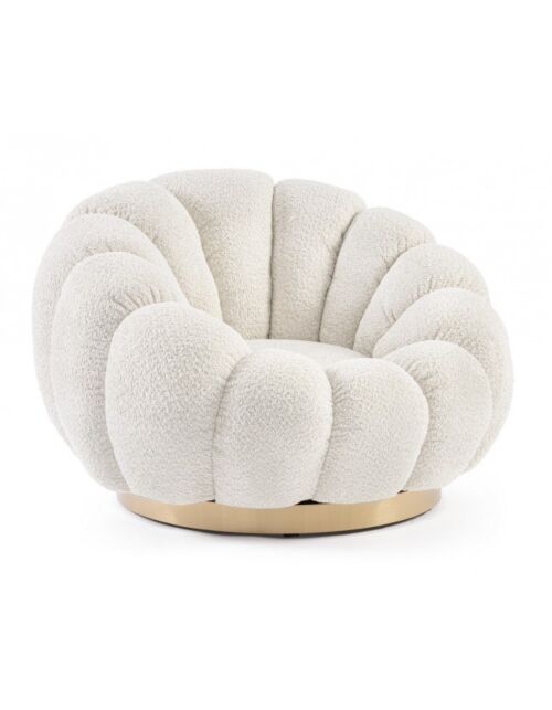BIZZOTTO POLTRONA GIREVOLE FLOREL NATURALE