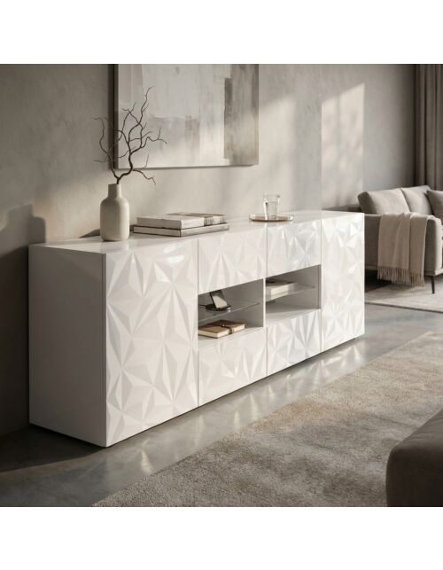 20 90 99 - 08 MOBILE 2 ANTE 4 CASSETTI BIANCO LUCIDO ANDREA