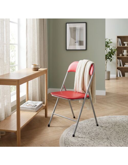 Sedia pieghevole SLIM rossa opaca HF807076