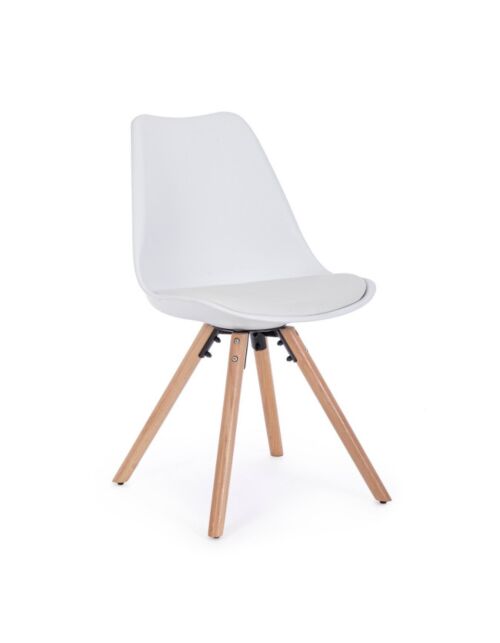 BIZZOTTO sedia NEW TREND bianca con cuscino
