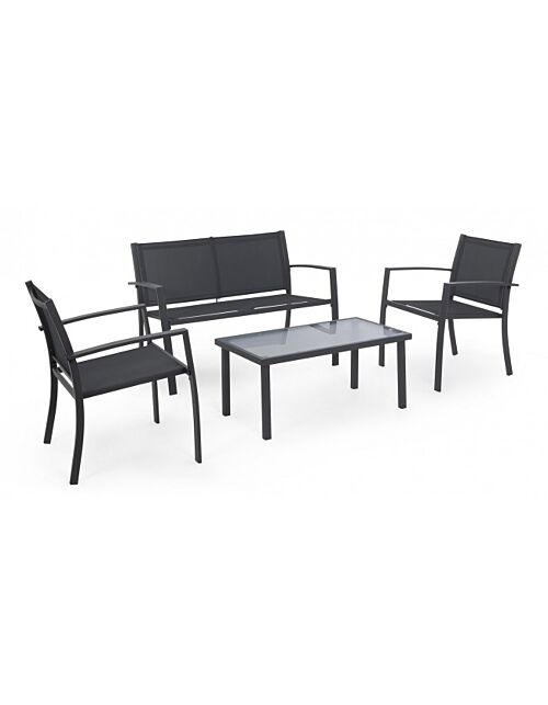 BIZZOTTO Salotto da giardino SET4 PEDRO antracite-antracite JA18