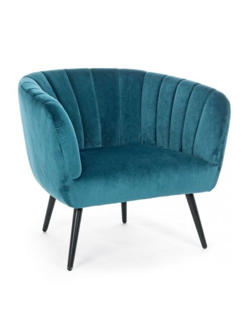 BIZZOTTO POLTRONA AVRIL BLU PAVONE