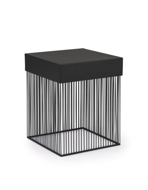 BIZZOTTO Tavolino quadrato in metallo YASLINE 40×40 nero