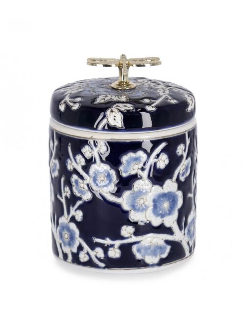 BIZZOTTO VASO MENG C-TAPPO CIL BLU BIANCO H16