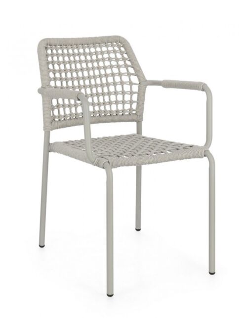BIZZOTTO Sedia da giardino RAJADA SATURN beige con braccioli