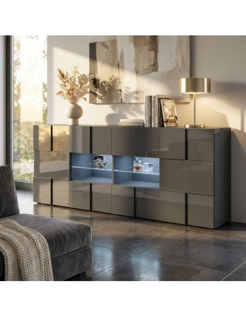 20 23 08 - 08 MOBILE 2 ANTE 4 CASSETTI GRIGIO LUCIDO LORENZO
