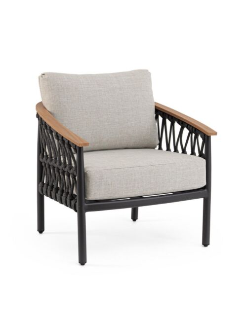 BIZZOTTO poltrona da giardino FENIX antracite YK13 con cuscini