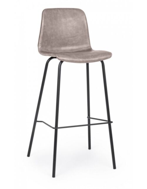 BIZZOTTO Sgabello bar KYRA nero similpelle beige Vintage