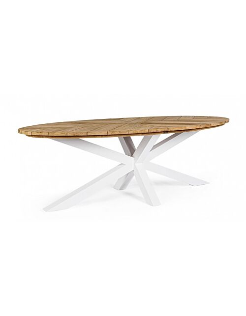 BIZZOTTO TAVOLO PALMDALE OV 240X110 BIANCO RT01