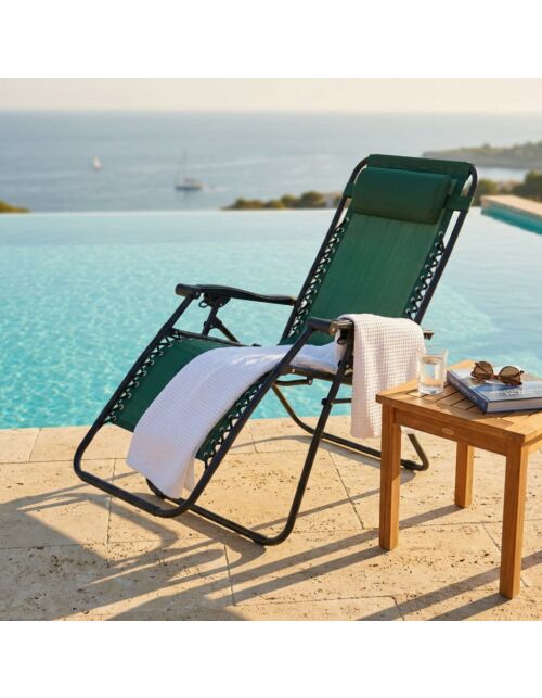 SDRAIO COMFORT CON STRUTTURA NERA E TEXTILENE VERDE SCURO