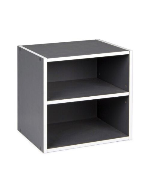 BIZZOTTO CUBO composite pro grigio con mensola, bordo bianco