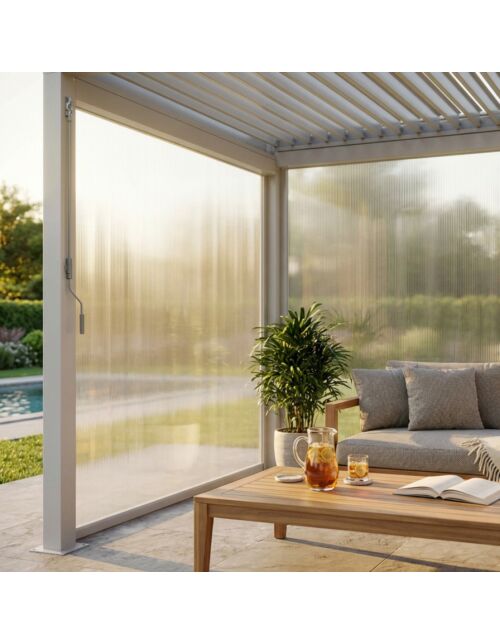 LATERALE PER LATO DA 3 M PERGOLA BIOCLIMATICA PVC