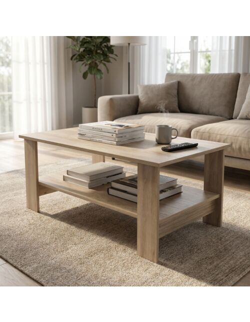 TAVOLINO SALOTTO MATCH ROVERE CHIARO