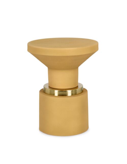 BIZZOTTO tavolino rotondo MUDIT OCRA D35
