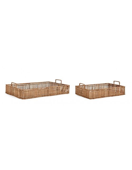 BIZZOTTO SET2 VASSOIO DECOR C-MAN KADIN RETT NAT