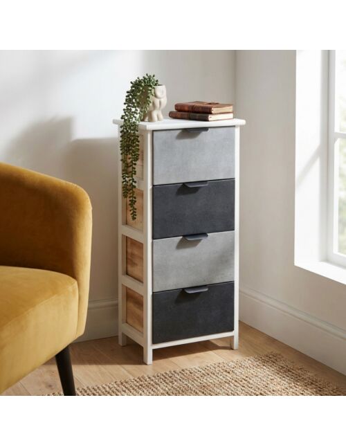 Cassettiera in legno CASIMIRO con 4 cassetti
