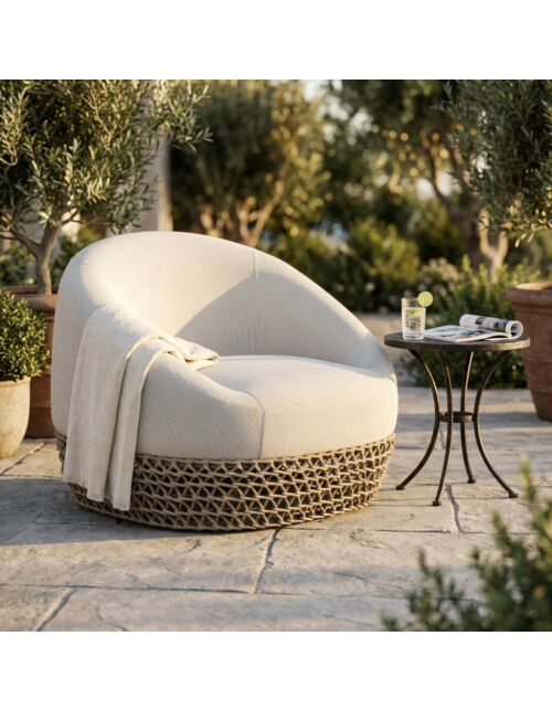 POLTRONA GIREVOLE LAFAYETTE C/CUSCINI