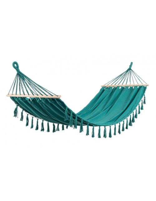 BIZZOTTO Amaca JUAN turchese 100x200 cm - con barre in legno