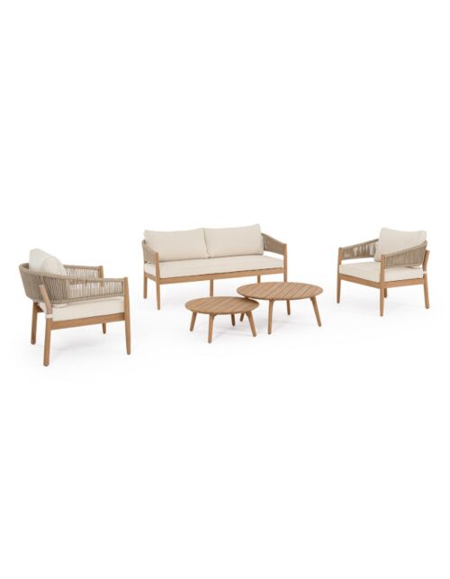 BIZZOTTO set da giardino 5 pezzi THIAGO FSC con cuscini