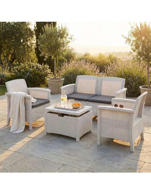 Salotto VENEZIA 2 P con cuscini WI-806928-BIAN