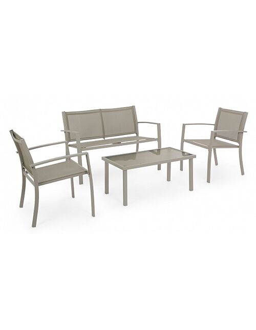 BIZZOTTO Salotto da giardino SET4 PEDRO tortora JA15