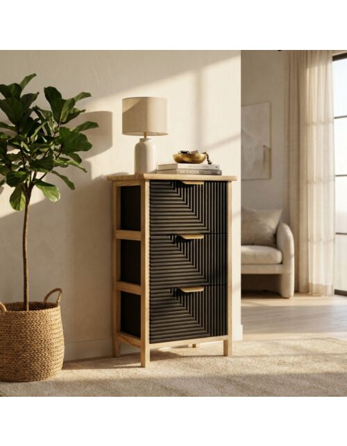 Cassettiera in legno ASIER con 3 cassetti