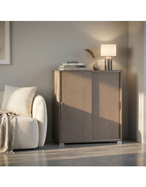MOBILETTO 2 ANTE SCORREVOLI ROVERE GRIGIO