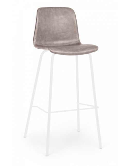 BIZZOTTO Sgabello bar KYRA bianco similpelle beige Vintage