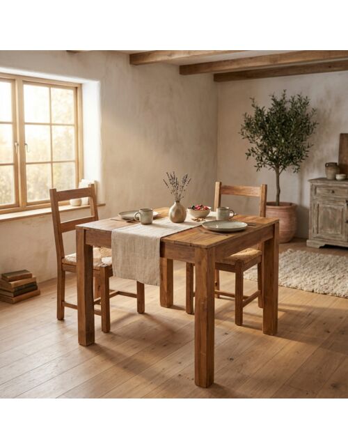 Tavolo da pranzo quadrato GIFFARD in legno riciclato