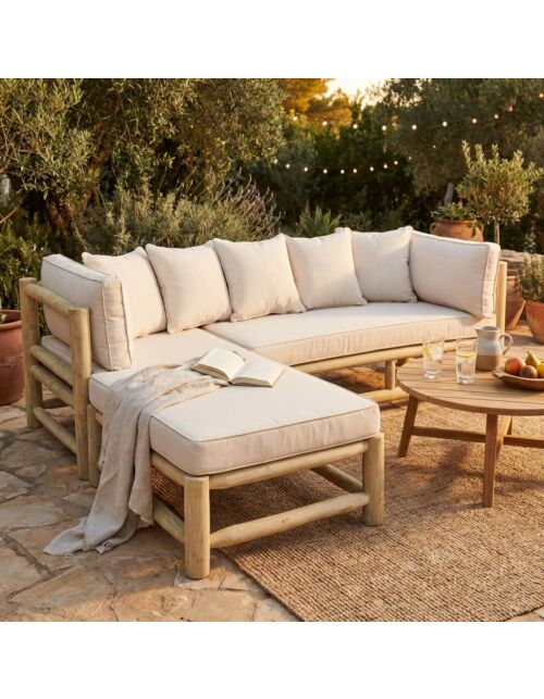 DIVANO CON CHAISE LONGUE MARTINEZ C/CUSCINI