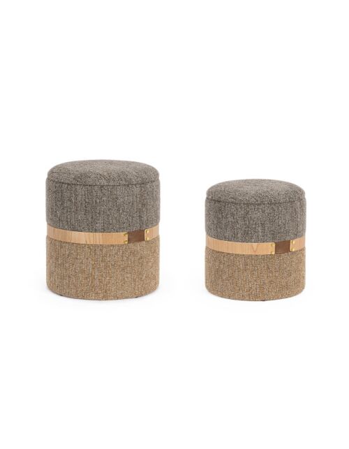BIZZOTTO set 2 pouf contenitore TALYA savana