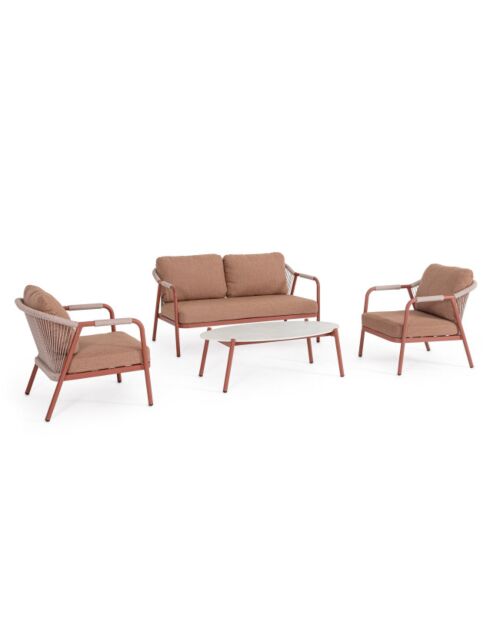 BIZZOTTO set da giardino 4 pezzi MIRAVET con cuscini