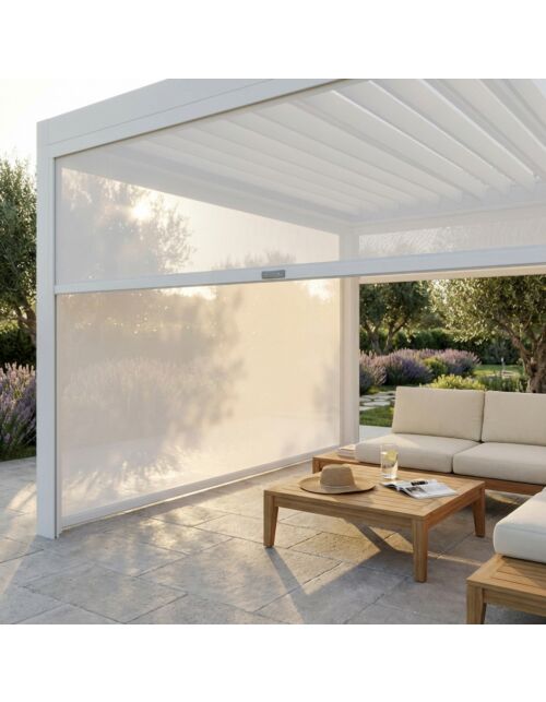 LATERALE PER LATO DA 4 M PERGOLA BIOCLIMATICA CON DOPPIA LAMELLA