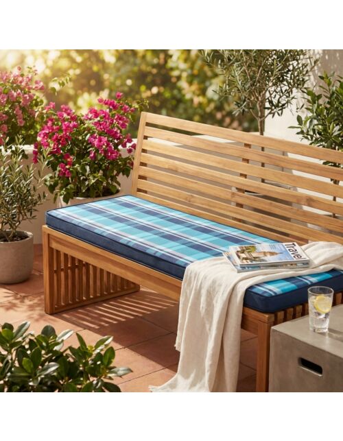CUSCINO REAL 150 QUADRI BLU