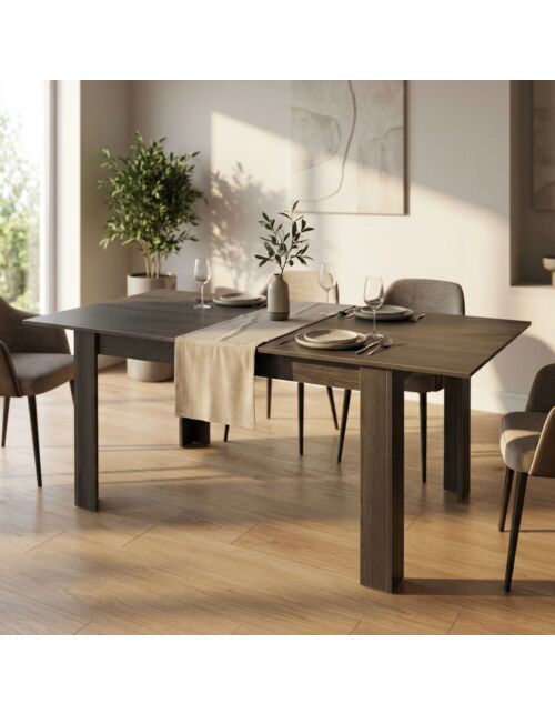 Tavolo allungabile EMMET taupe 140/190 × 90