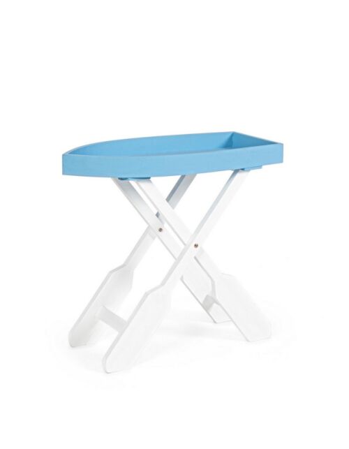 BIZZOTTO tavolo pieghevole rettangolare GOZZO bianco - azzurro