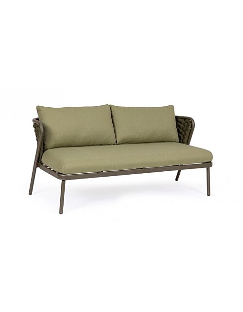 BIZZOTTO Divano da giardino a due posti HARLOW OLIV QS24 con cuscini