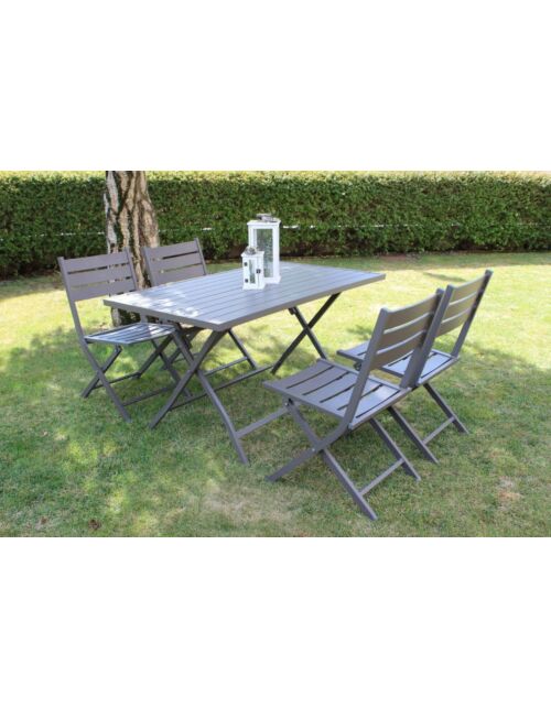 Tavolo da giardino pieghevole ALABAMA 70 × 130 taupe