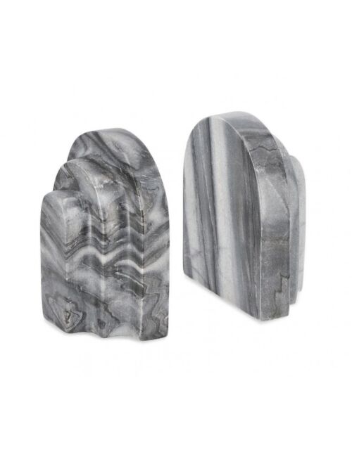 BIZZOTTO SET2 DECORAZIONE KANDY MARMO GRIGI H13,5