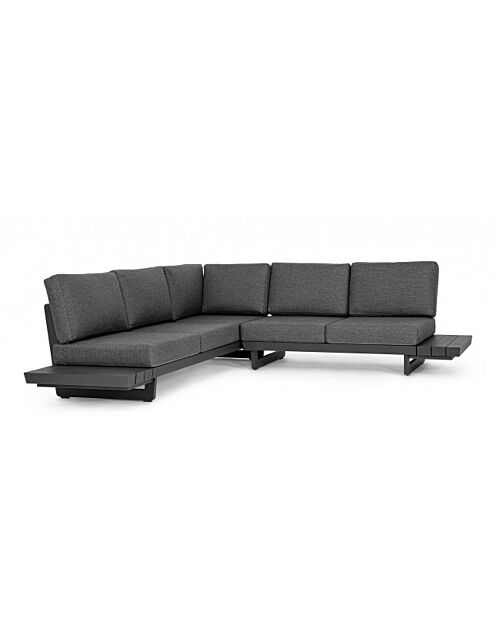 BIZZOTTO Salotto da giardino angolare INFINITY antracite WG21