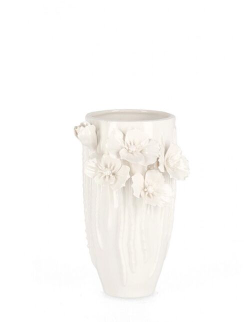 BIZZOTTO VASO DECORATIVO POPPY BIANCO H22