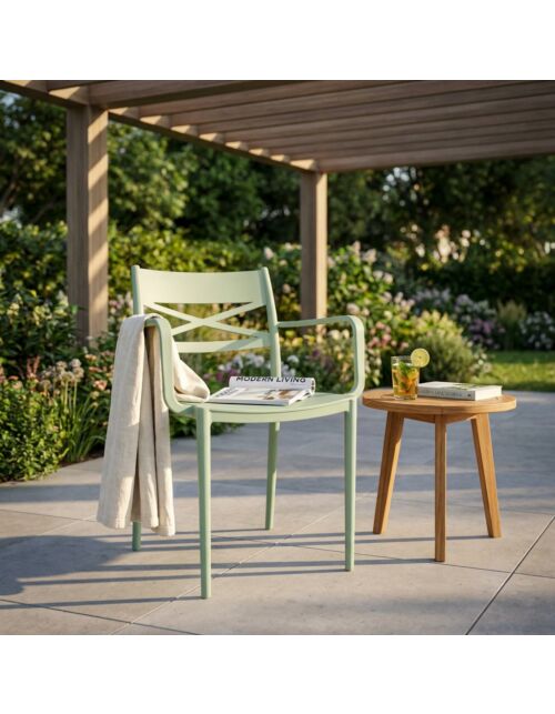 POLTRONA DARLEEN VERDE con braccioli